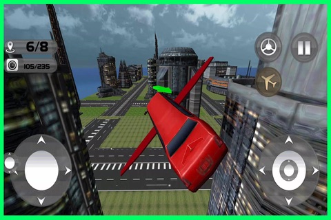 Floating Limo Flying Car Simulator - Futuristic Driving Stunts - Airplane Flight Pilot screenshot 3