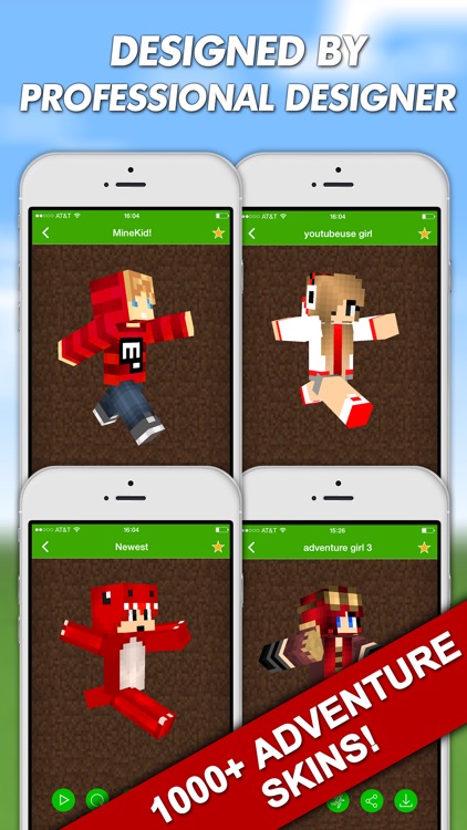 Adventure Skins for Minecraft PE (Pocket Edition) & Minecraft PC