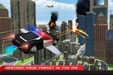 Flying Cop Car Simulator 3D – Extreme Criminal Police Cars Driving and Airplane Flight Pilot Simulation screenshot 2