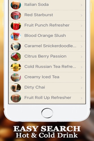 Secret Menu for Starbucks - Coffee, Tea, Cold & Hot Drinks Recipes card Prices and Locations screenshot 3