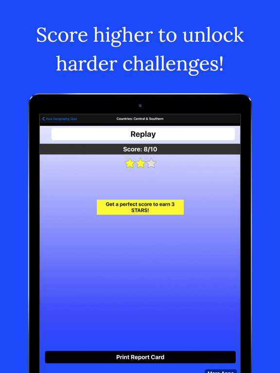 Asia Geography Quiz iPad screenshot 4 - Education app