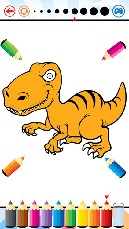 Dinosaur Dragon Coloring Book - Dino drawing for kid free, Animal paint and color games HD for good kid screenshot-3