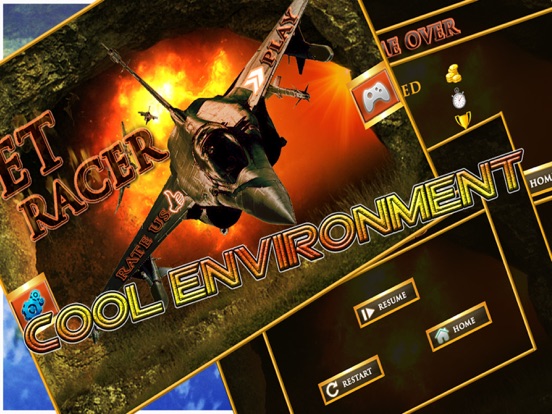 Jet Fighter Racer - Amazing cave runner : fully free racing game iPad screenshot