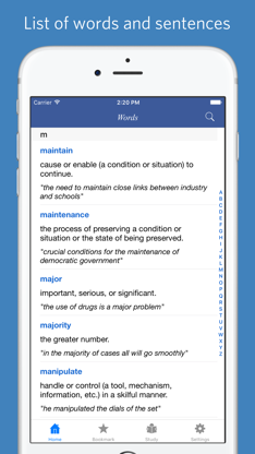 Academic Word List - quiz, flashcard and game screenshot 1