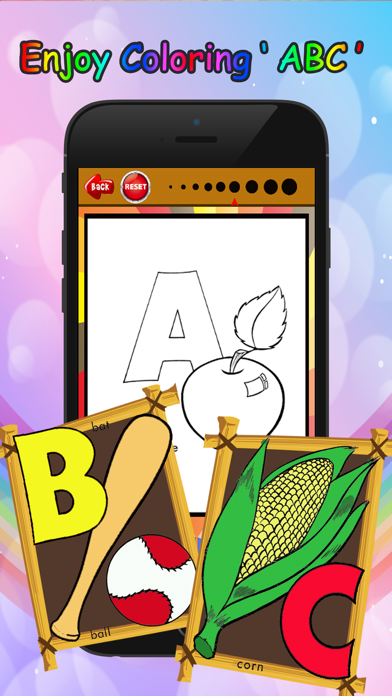 Screenshot 3 of ABC Letter Coloring Book: preschool learning game App