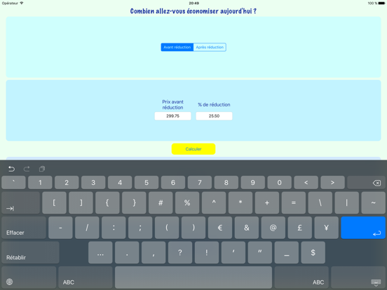 Screenshot #6 pour Soldes et % de Réductions - Calculatrice
