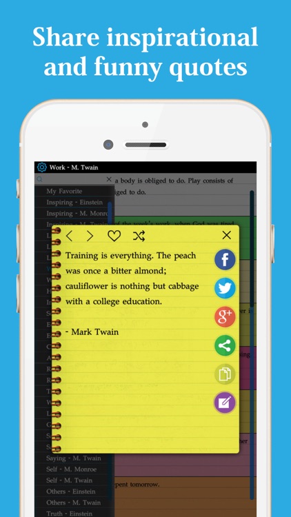 Famous quotes : Best quotes of  Mark Twain, Marilyn monroe, Albert Einstein.