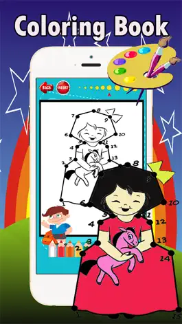 Game screenshot Dot to Dot Coloring Book: complete coloring pages by connect dot games free for toddlers and kids hack