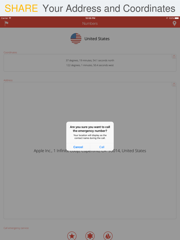 TripWhistle Global SOS - International Emergency Phone Numbers (911, 112, etc) for Travelers Abroad iPad screenshot