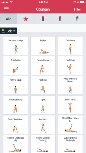 Runtastic Leg Trainer App スクリーンショット