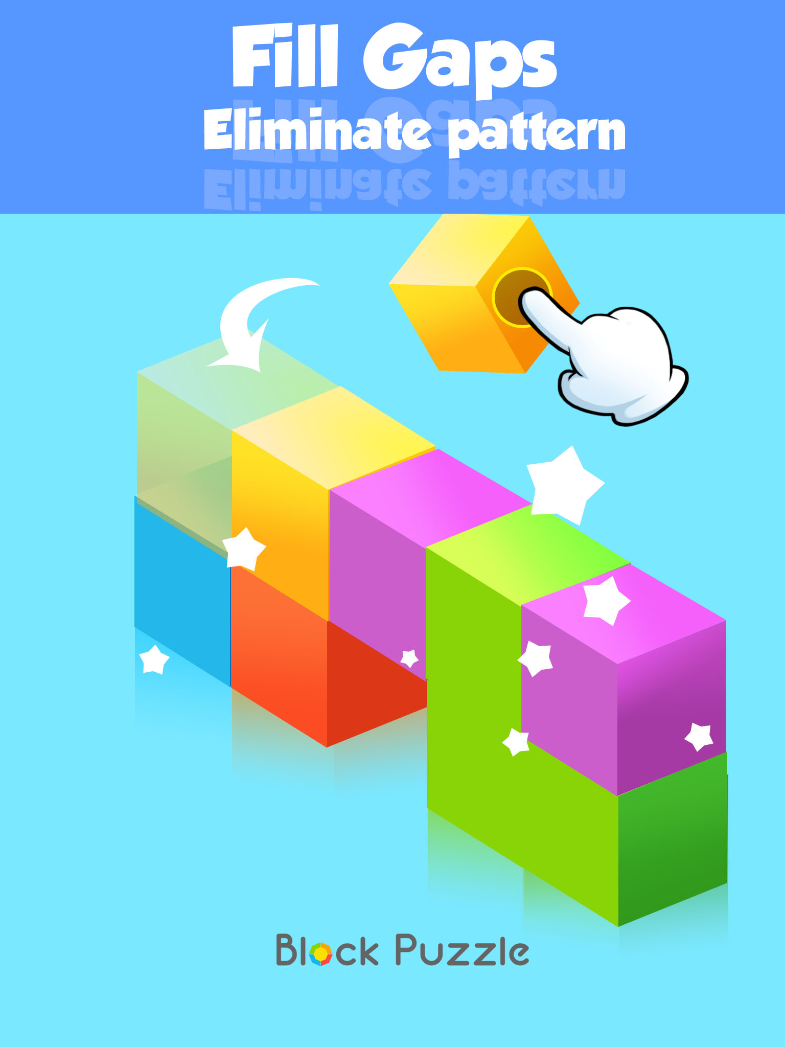 Block Puzzle -Drop rolling color blocks in crazy and happy 100 boards