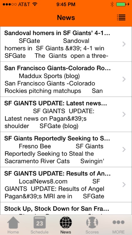 San Francisco Baseball - a Giants News App