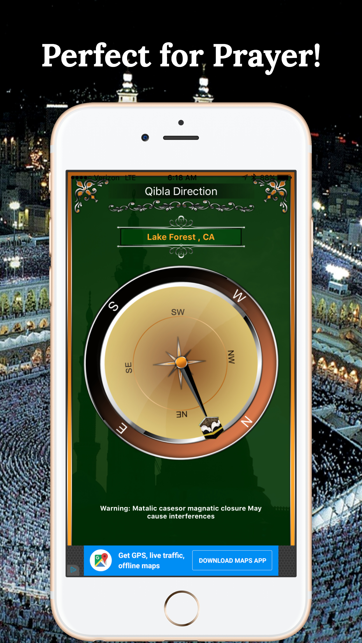 Simple Qibla Compass-Free screenshot 3