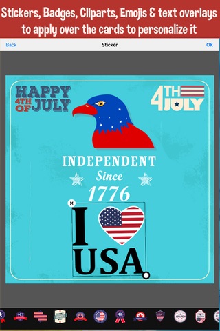 4th Of July - Independence Day Card Creator screenshot 4