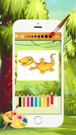 Game screenshot Динозавры Книжка-раскраска 3 - рисунок и живопись Красочный для детей игры бесплатно apk