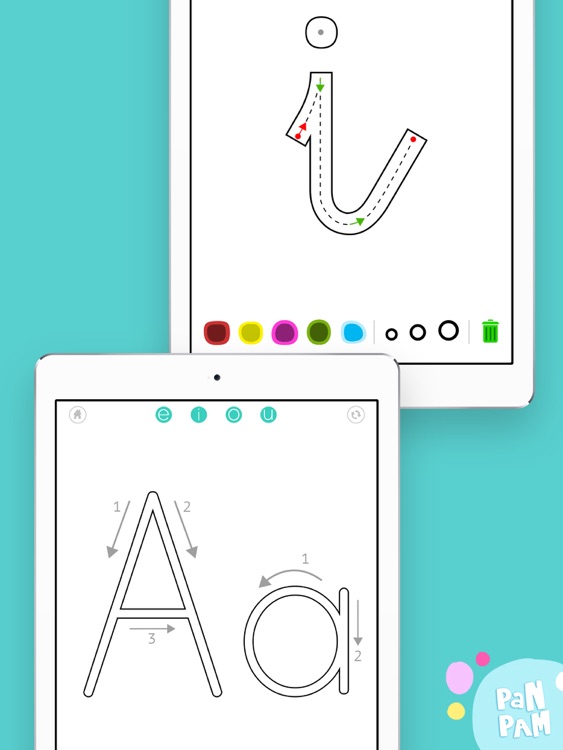 Learn to read and write the vowels in Spanish - Preschool learning games screenshot-3