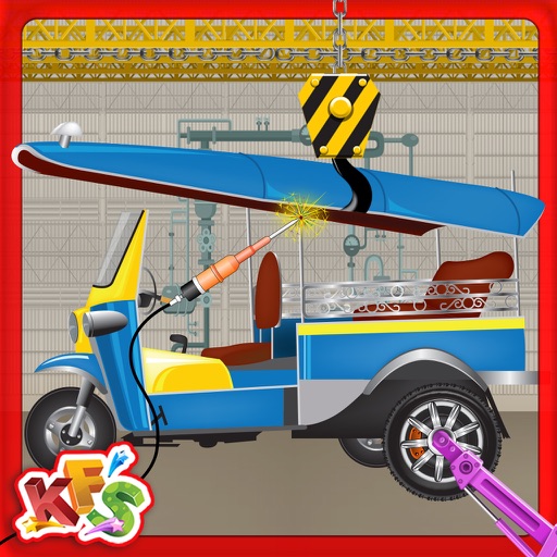 Tuk tuk Factory – Auto rickshaw maker & builder game for kids icon