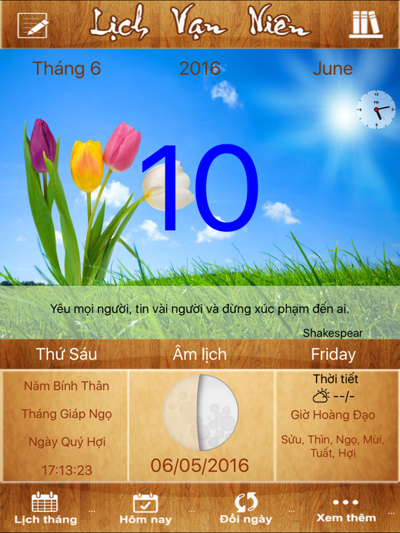 Lịch Vạn Niên 2016 (Xem ngày tốt, Lịch Âm dương, Thời tiết, Công việc...)のおすすめ画像1