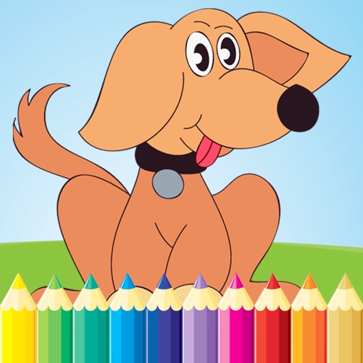 Dog Coloring Book for kid - Animal Paint and Drawing free game color good HD iOS App