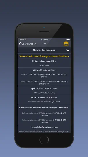 Capture d'écran de TechApp Pour Opel sur iPhone 5