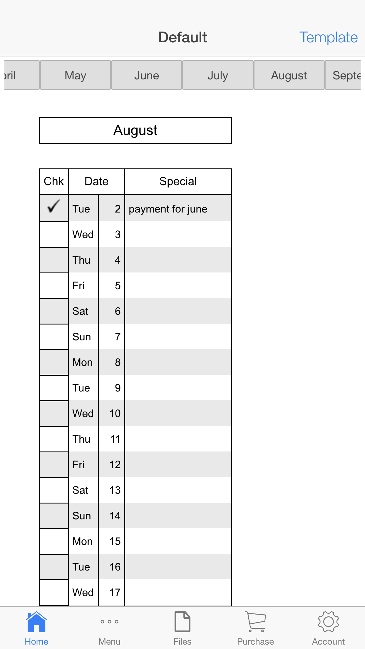 Monthly Rent Receipt