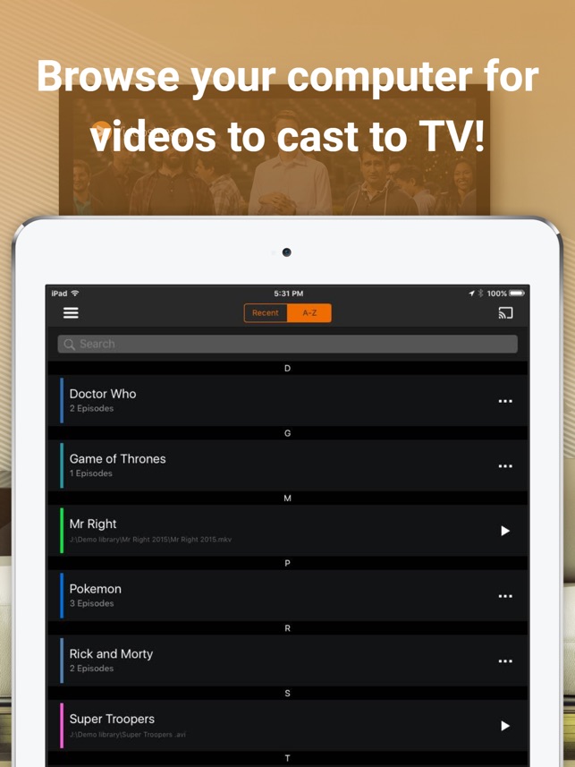Videostream Mobile for Chromecast on the App Store