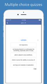 Academic Word List - quiz, flashcard and game screenshot
