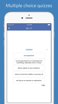 Academic Word List - quiz, flashcard and game screenshot 4