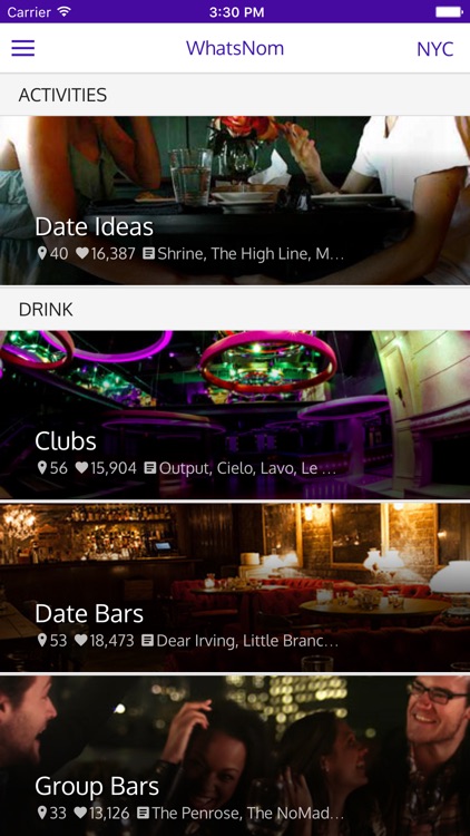 WhatsNom - Curated Top Lists for Restaurants and Bars