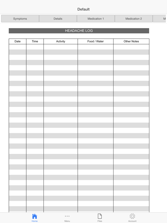 ‎Headache Log Screenshot