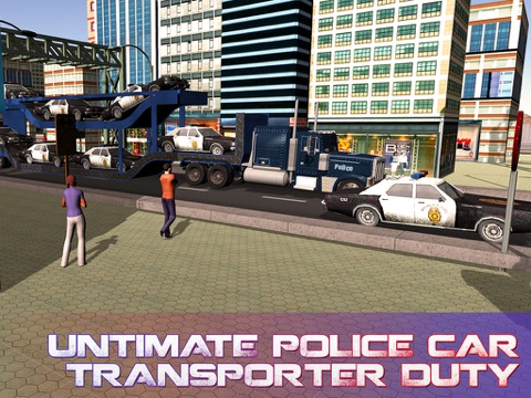 Screenshot #5 pour Police camion voiture transporteur - conduire camion et livrer les véhicules cop