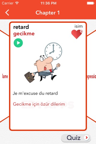 Fransızca Kelime Ezberleme Kartları screenshot 4