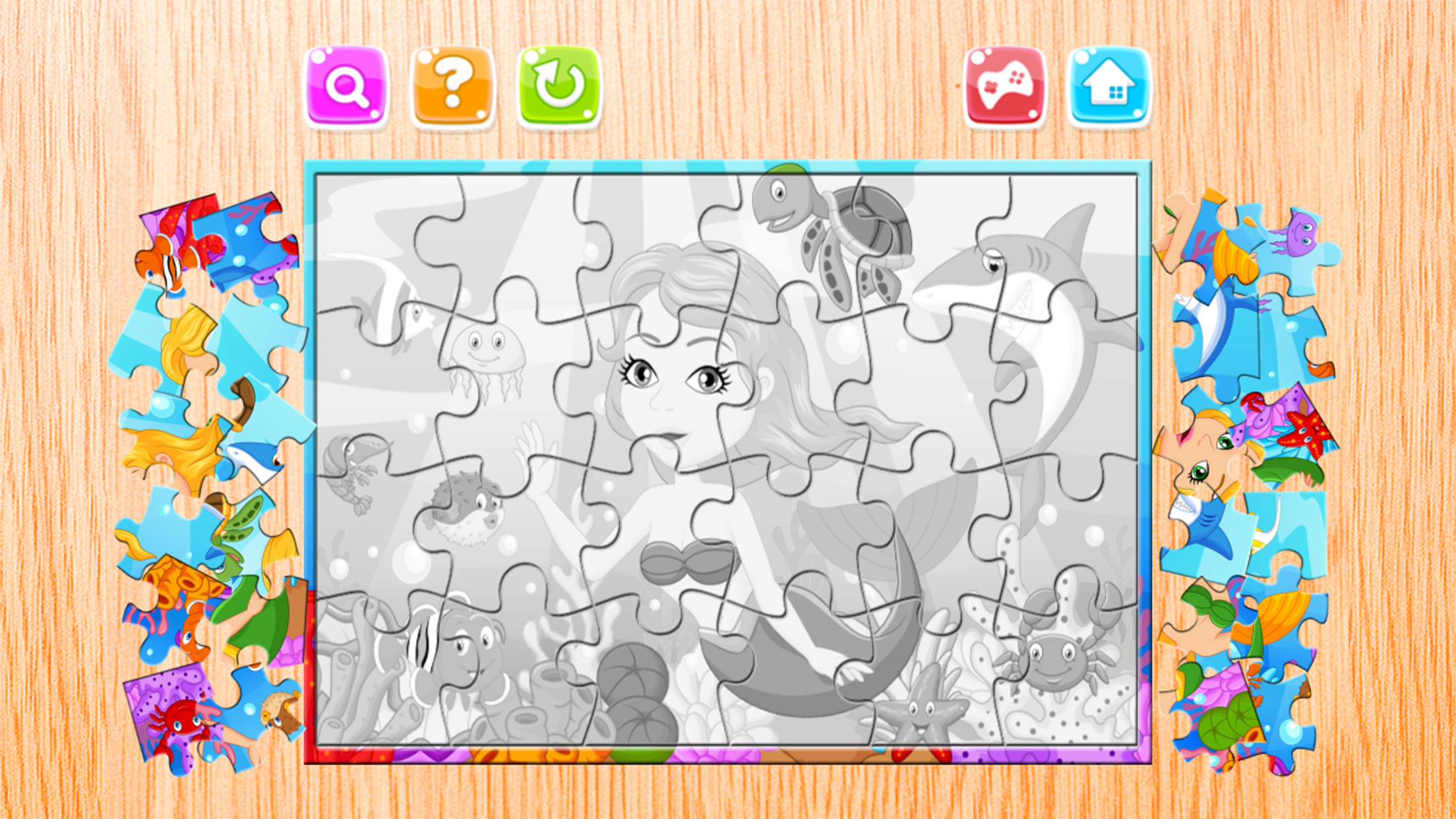 Mermaid Princess Puzzle Under Sea Jigsaw for Kids screenshot 4