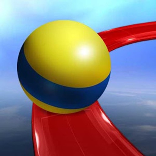 Crazy Rolling Ball. Red Bouncing Pop Ball In Sky Adventure icon