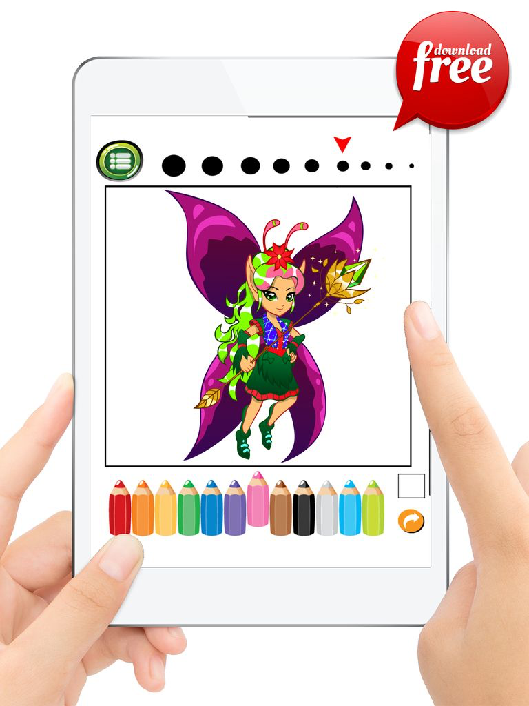Doodle Fairy Girl Coloring Book: Free Games For Kids And Toddlers! screenshot 7