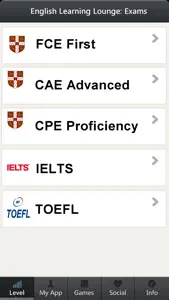 English Learning Lounge Exams screenshot #1 for iPhone