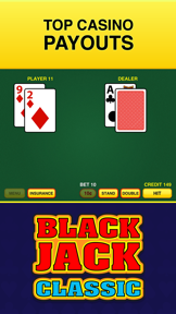 Blackjack Classic - FREE 21 Vegas Casino Video Blackjack Game screenshot