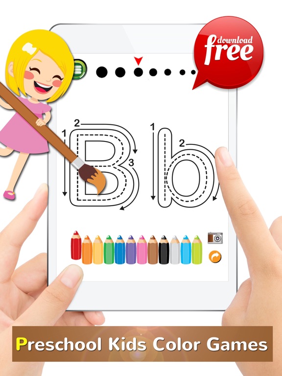 ABC Alphabets Tracer Coloring Book: Preschool Kids Easy Learn To Write ABCs Letters! iPad screenshot