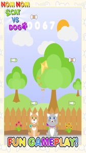 Nom Nom Cat Vs Dog - Feed The Hungry Pets! screenshot #1 for iPhone