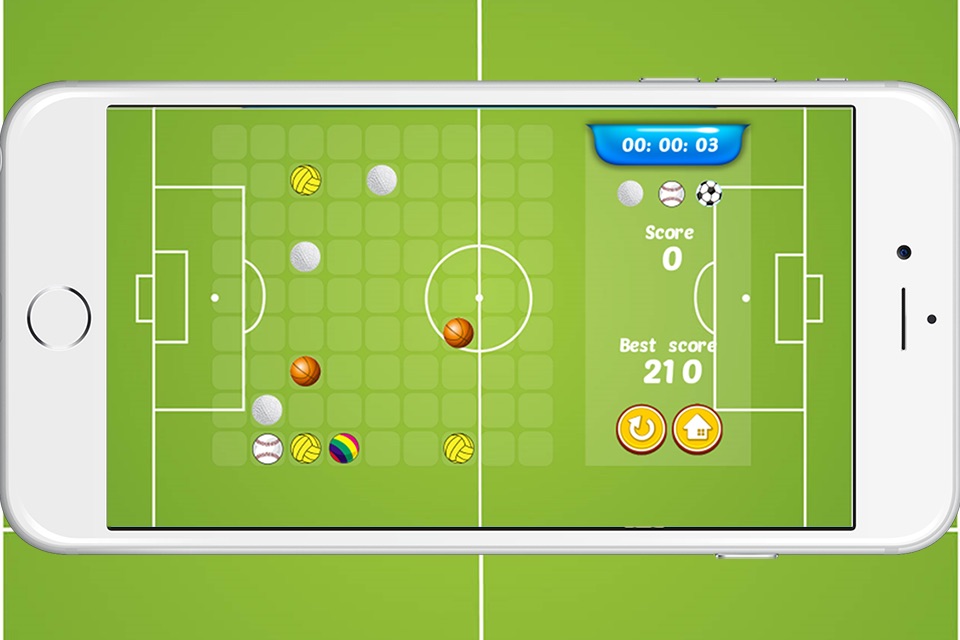 Sports Ball Line Match 5 In Squared Puzzle - The Classic Board Games screenshot 2