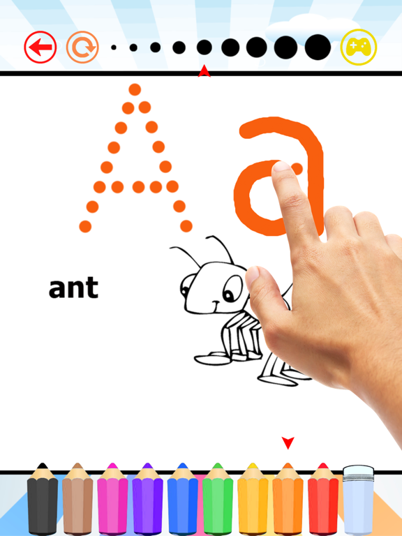 Write ABC Free Game for Children: Learn to writing letter and numbers HD iPad screenshot