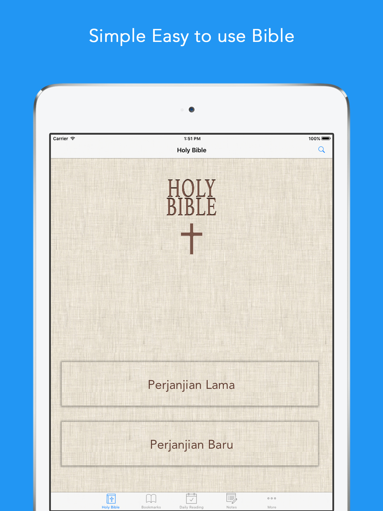 Alkitab: Easy to use Indonesian Bahasa Holy Bible App for daily offline Bible book reading