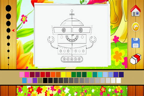 Robot Coloring Book - Drawing and Painting Colorful for kids games free screenshot 3