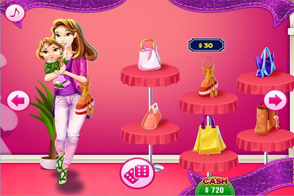 Fashion Mommy Shopping - Princess & Baby in Mall screenshot 2