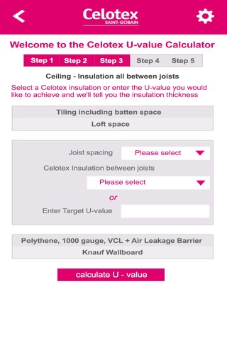 Celotex U-value Calculator screenshot 3