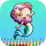 Mermaid Coloring Book For Girls: Learn to color and draw a Mermaid, Free games for children