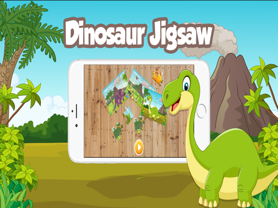 Dino Puzzle Games For Kids Free - Dinosaur Jigsaw Puzzles For Preschool Toddlers Girls and Boys iPad screenshot