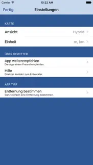 gewitter - entfernung zu blitzen berechnen iphone bildschirmfoto 3
