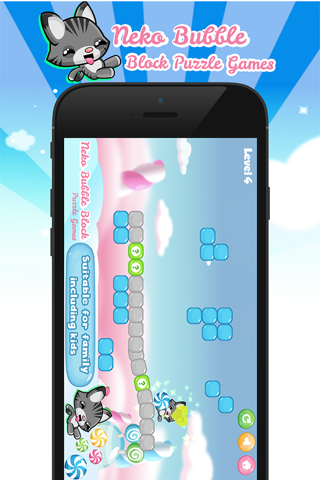 Neko Bubble Block Puzzle Games screenshot 4