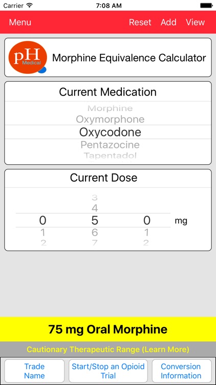 pH-Medical Opioid Converter